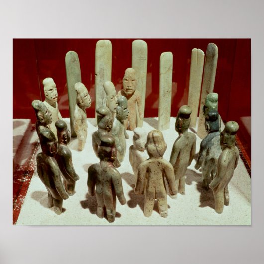 Het aanbieden van zestien mannelijke figuren uit L Poster (Voorkant)