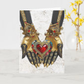 Het Aanbod - Hart in Handen Kaart (Gele Bloem)