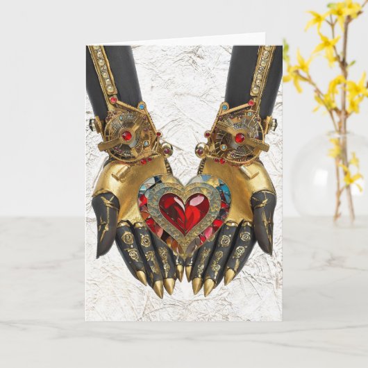 Het Aanbod - Hart in Handen Kaart (Gele Bloem)