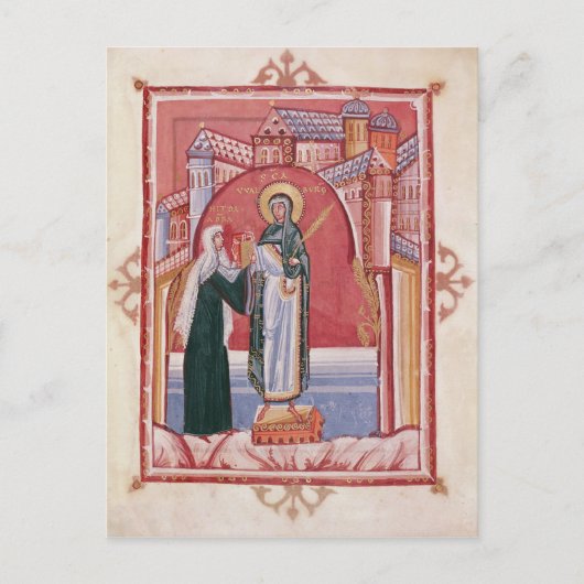 Het aanbod van Abbess Hilda Briefkaart (Voorkant)