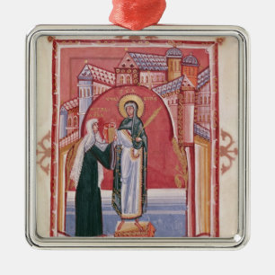 Het aanbod van Abbess Hilda Metalen Ornament