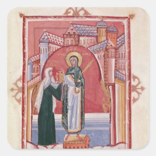 Het aanbod van Abbess Hilda Vierkante Sticker