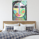 Het aanbrengen van Abstracte acrylverf op OSB met  Canvas Afdruk (Insitu (Slaapkamer))