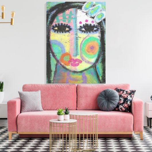 Het aanbrengen van Abstracte acrylverf op OSB met Canvas Afdruk (Insitu (Woonkamer))