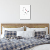 Het aanbrengen van rode lippenstift canvas afdruk (Insitu (Slaapkamer))