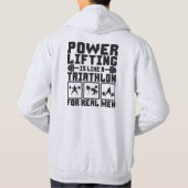 Het aandrijven is als een triatlon voor echte Mann Hoodie (Achterkant)