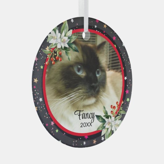 Het aangepaste Ornament van de Kerstmisfoto van uw (Voorkant Rechts)