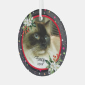 Het aangepaste Ornament van de Kerstmisfoto van uw (Voorkant links)