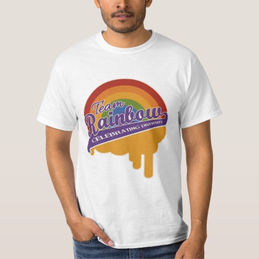 Het aangepaste shirt van de Regenboog van het team (Voorkant)