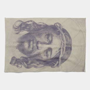 Het aangezicht van Christus op de Heilige Zwijgdoe Theedoek
