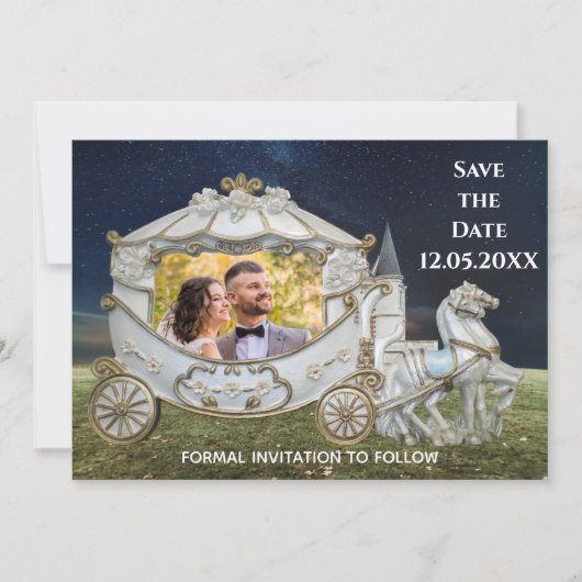 Het aankomen bij het Kasteel - sparen de Foto van  Kaart (Voorkant)