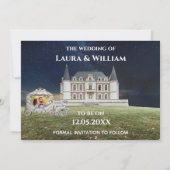 Het aankomen bij het Kasteel - sparen de Foto van  Kaart (Achterkant)