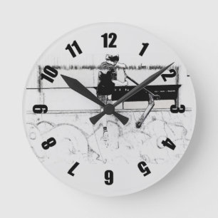 Het aanlanden - Stunt Scooter Rider Ronde Klok