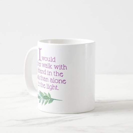 Het aanmoedigen van het Citaat van de Vriendschap Koffiemok (Voorkant links)