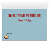 Het aanmoedigen van "je werk te hard" Happy Birthd (Binenzijde Horizontaal (Onderkant))
