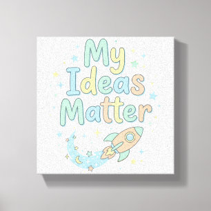 Het Aanmoedigen van Kinderen Creativiteit Citaat I Canvas Afdruk