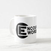 Het aanmoedigen van woorden koffiemok (Voorkant links)