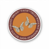 Het aanmoedigen van woorden laat Inspirerend valle Sticker (Voorkant)