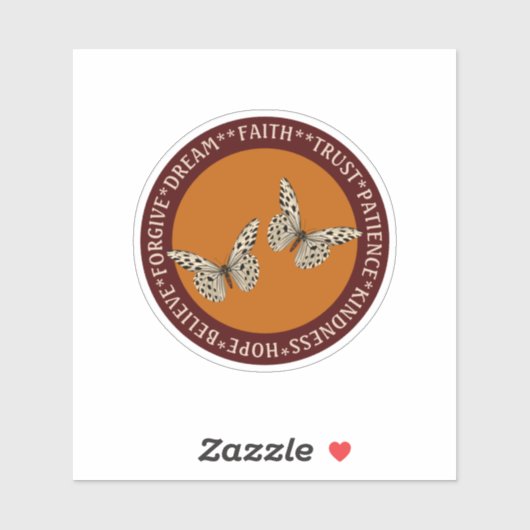 Het aanmoedigen van woorden laat Inspirerend valle Sticker (Vel)