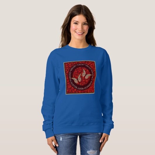 Het aanmoedigen van woorden laat Inspirerend valle Trui (Voorkant volledig)