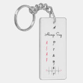 Het aanmoedigen van woorden over acrylhoudend Sleu Sleutelhanger (Voorkant Links)