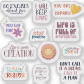 Het aanmoedigen van woorden— sticker (Voorkant)