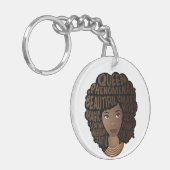 Het aanmoedigen van Zwarte Vrouwen, Natuurlijk Haa Sleutelhanger (Voorkant Links)