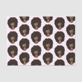 Het aanmoedigen van zwarte vrouwen, natuurlijk haa tissuepapier