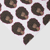 Het aanmoedigen van zwarte vrouwen, natuurlijk haa tissuepapier (Detail)