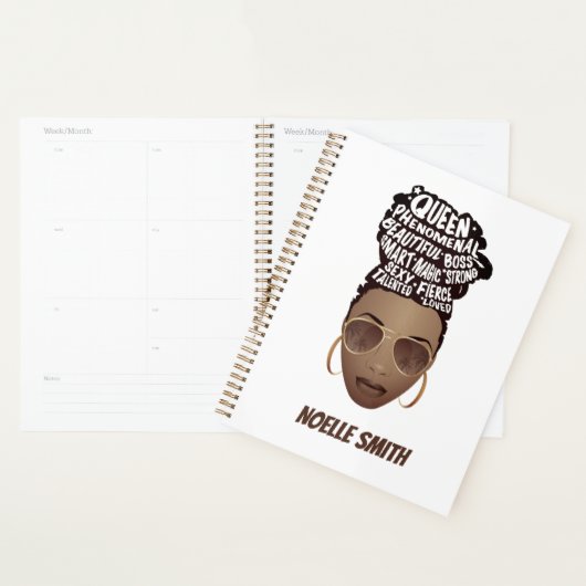 Het aanmoedigen van zwarte vrouwen, natuurlijke ha planner (Display)