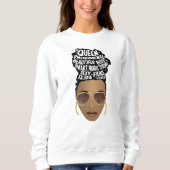 Het aanmoedigen van zwarte vrouwen, natuurlijke ha trui (Voorkant)