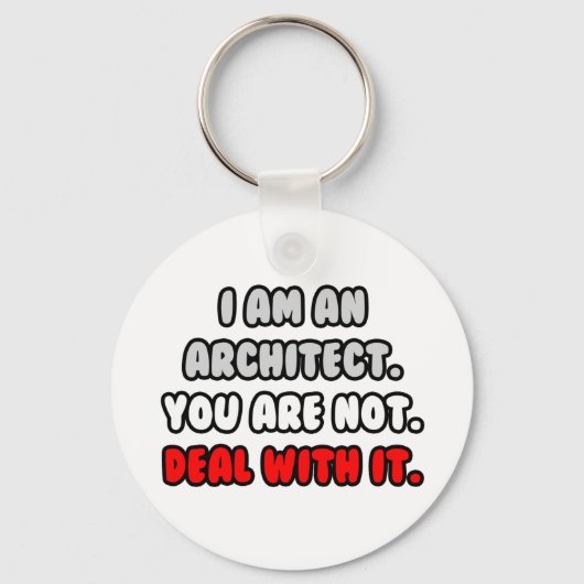 Het aanpakken ervan ... Funny Architect Sleutelhanger (Voorkant)