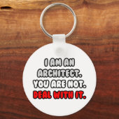 Het aanpakken ervan ... Funny Architect Sleutelhanger (Voorkant)