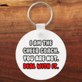 Het aanpakken ervan ... Funny Cheer Coach Sleutelhanger (Voorkant)