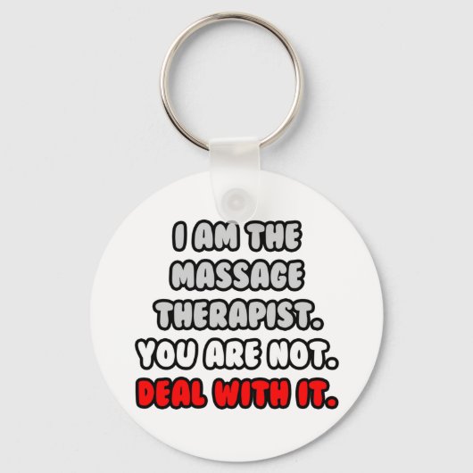 Het aanpakken ervan ... Funny Massage Therapist Sleutelhanger (Voorkant)