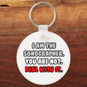 Het aanpakken ervan ... Funny Sonographer Sleutelhanger (Voorkant)