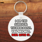 Het aanpakken ervan ... Funny Surgical Technoloog Sleutelhanger (Voorkant)