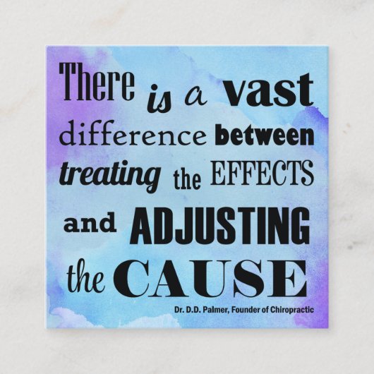 Het aanpassen van de Waterverf van de Oorzaak Chir Vierkante Visitekaartje (Voorkant)