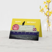 Het AANPLAKBORD van de VERJAARDAG van de DOUANE Kaart (Gele Bloem)