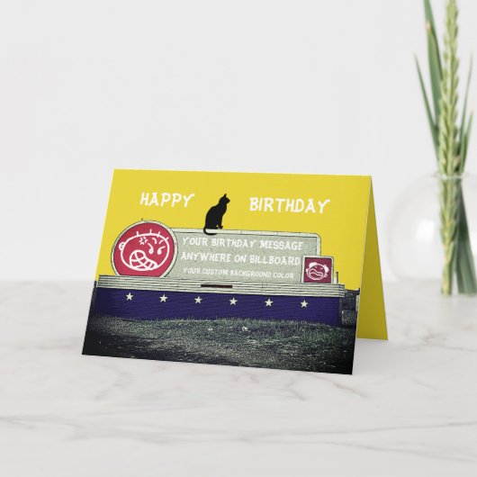 Het AANPLAKBORD van de VERJAARDAG van de DOUANE Kaart (Voorkant)