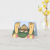 Het aanraken van Basset Het troosten van een zieke Kaart (Gele Bloem)