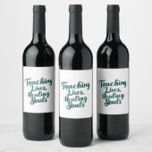 Het aanraken van levens die zielen genezen | Thank Wijn Etiket (Flessen)