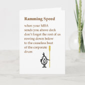 Het aanstampen Snelheid - een grappig de Kaart (Voorkant)