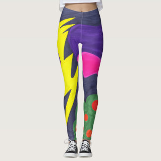 Het aansteken over een Oranje grove .... Leggings