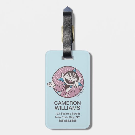 Het aantal | Je kunt altijd op mij rekenen Bagagelabel (Achterkant verticaal)