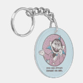 Het aantal | Je kunt altijd op mij rekenen Sleutelhanger (Voorkant Links)