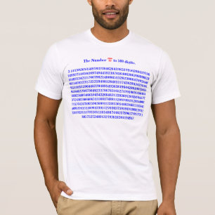Het aantal PI aan 500 cijfers. 3.14159265... SHIRT