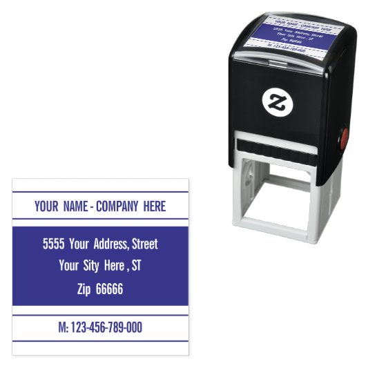 Het Aantal van het Adres van de douane Telefoon Uw Zelfinktende Stempel (In situ)