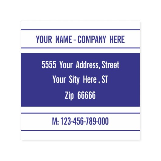 Het Aantal van het Adres van de douane Telefoon Uw Zelfinktende Stempel (Design)