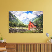 Het aantrekkelijke landschap van het berglandschap canvas afdruk (Insitu (Woonkamer))